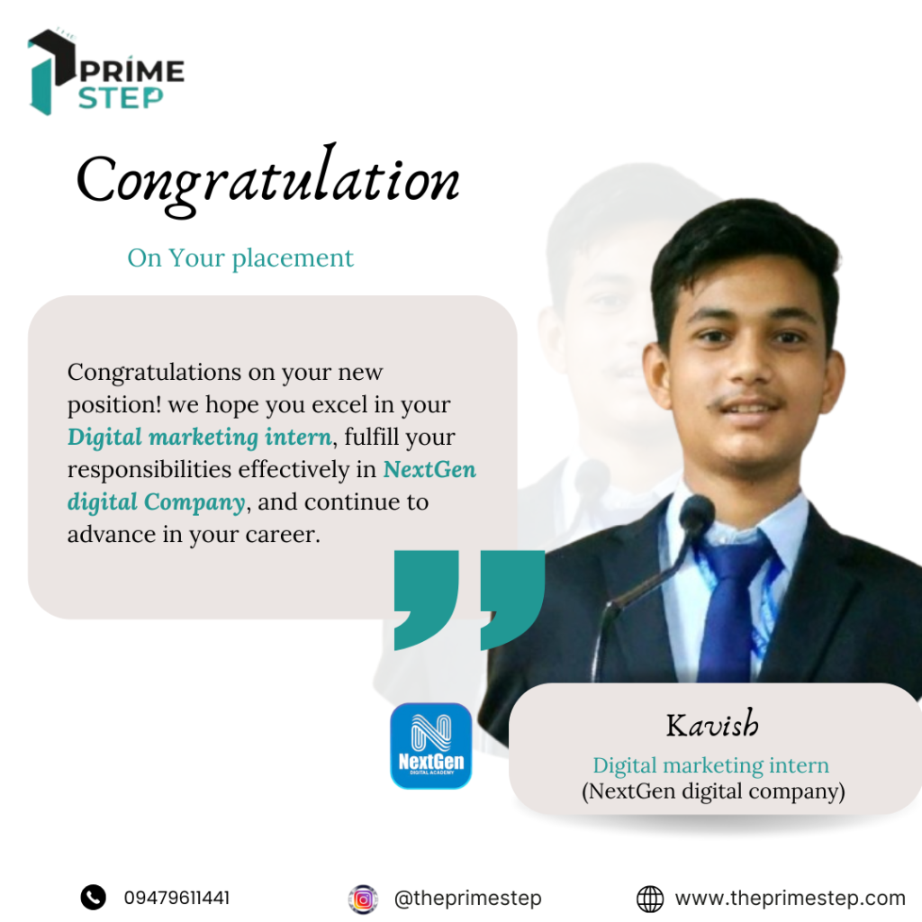 The Prime Step Digital marketing placement